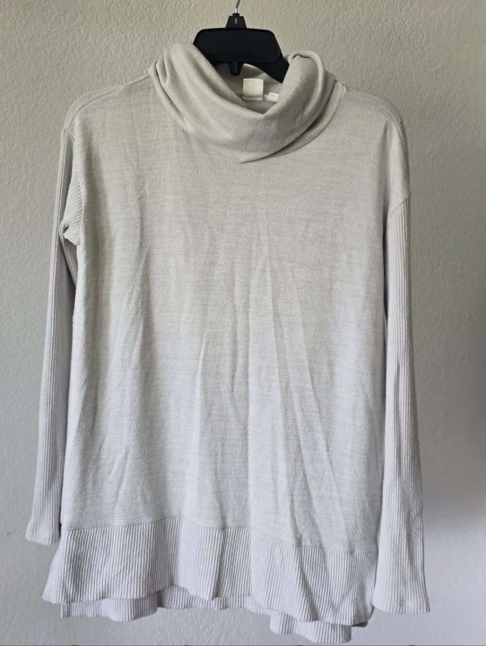GAP Cowl Neck Tunic Sweater Top Women's Medium Long Sleeve Soft Knit Cozy